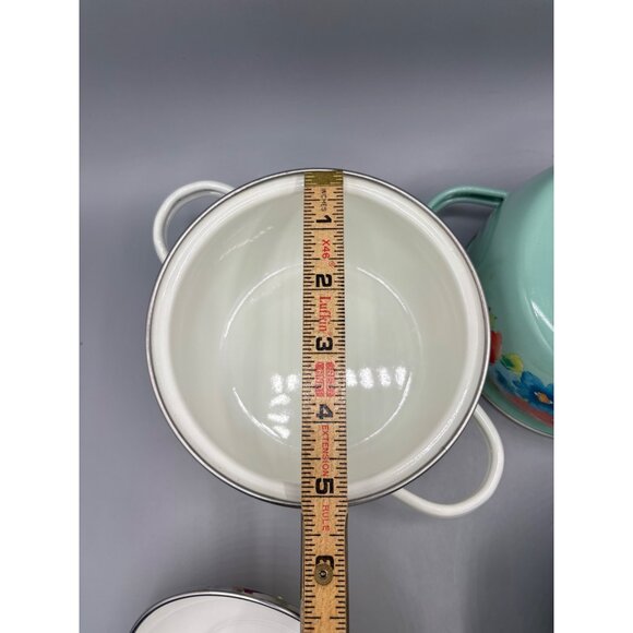 The Pioneer Woman Breezy Blossom Enamel 1 QT Mini Dutch Ovens - Picture 6 of 7